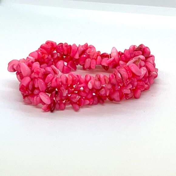 Beautiful Pink Stretchy Stone Bracelet - Picture 3 of 3